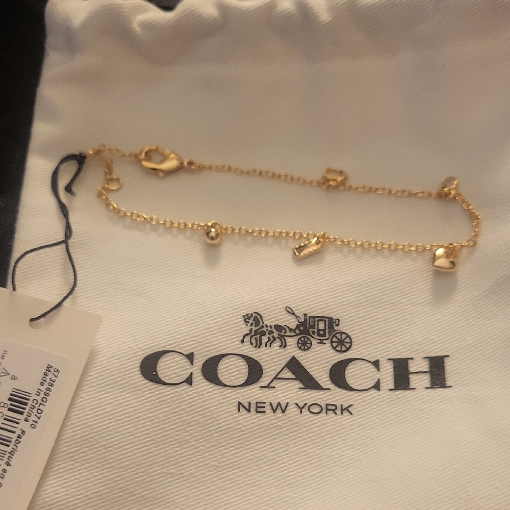 Coach, Heart And C Charm Bracelet. - Picture 3 of 4